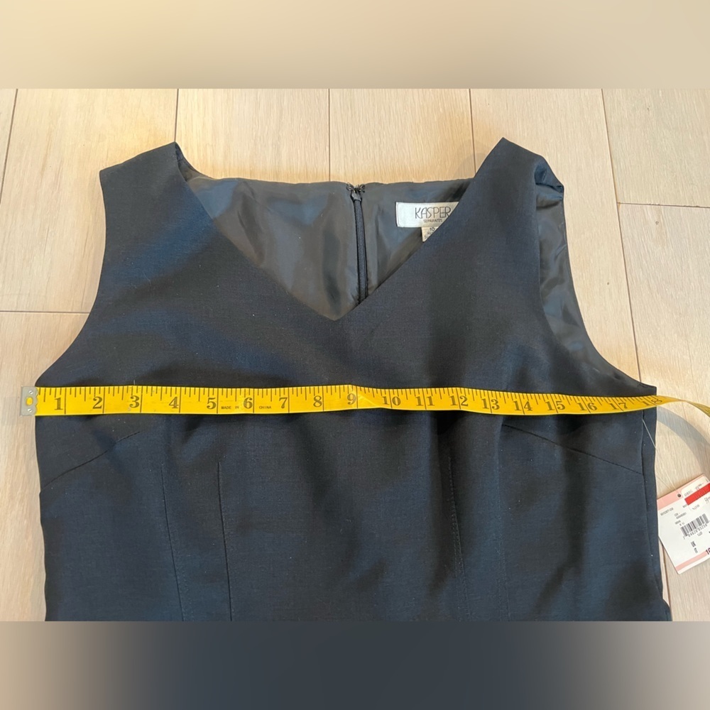 NWT Kasper Separates Black V Neck Dress - Picture 3 of 5
